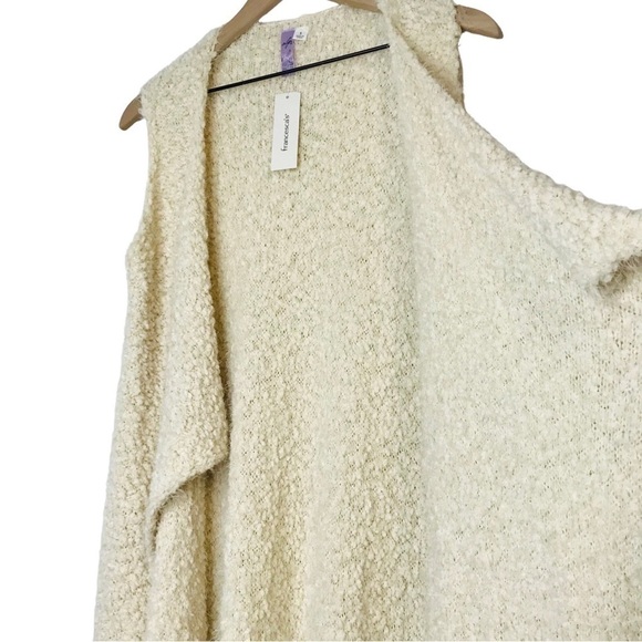 New! Francesca’s Alya Soft Sherpa Faux Fur Teddy Fuzzy Waterfall Sweater Vest - Picture 6 of 12